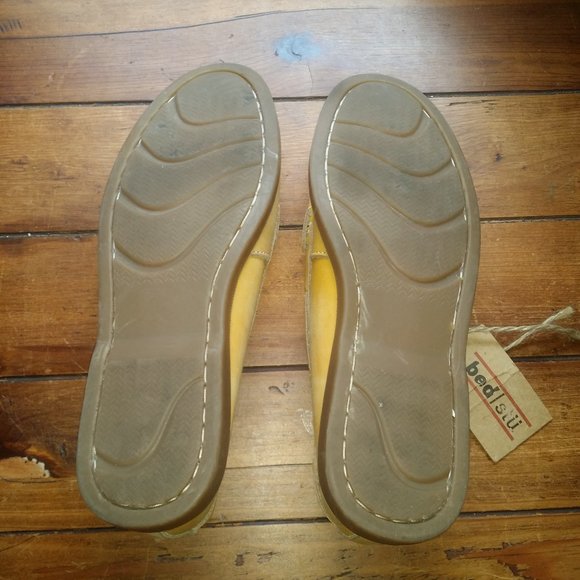 New Bed Stu Anthropologie Aunt Rose Yellow Loafers 7 - Picture 6 of 7